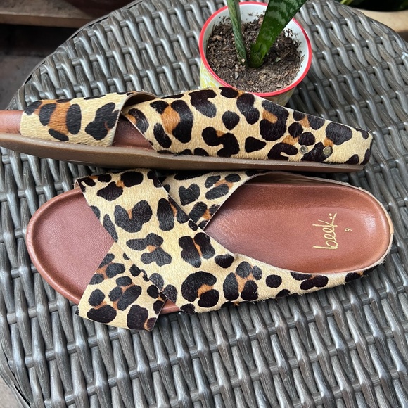 Beek Robin Genuine Calf Hair Slide Sandal in Leopard - Picture 5 of 11